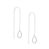 Open Teardrop Threader Earrings