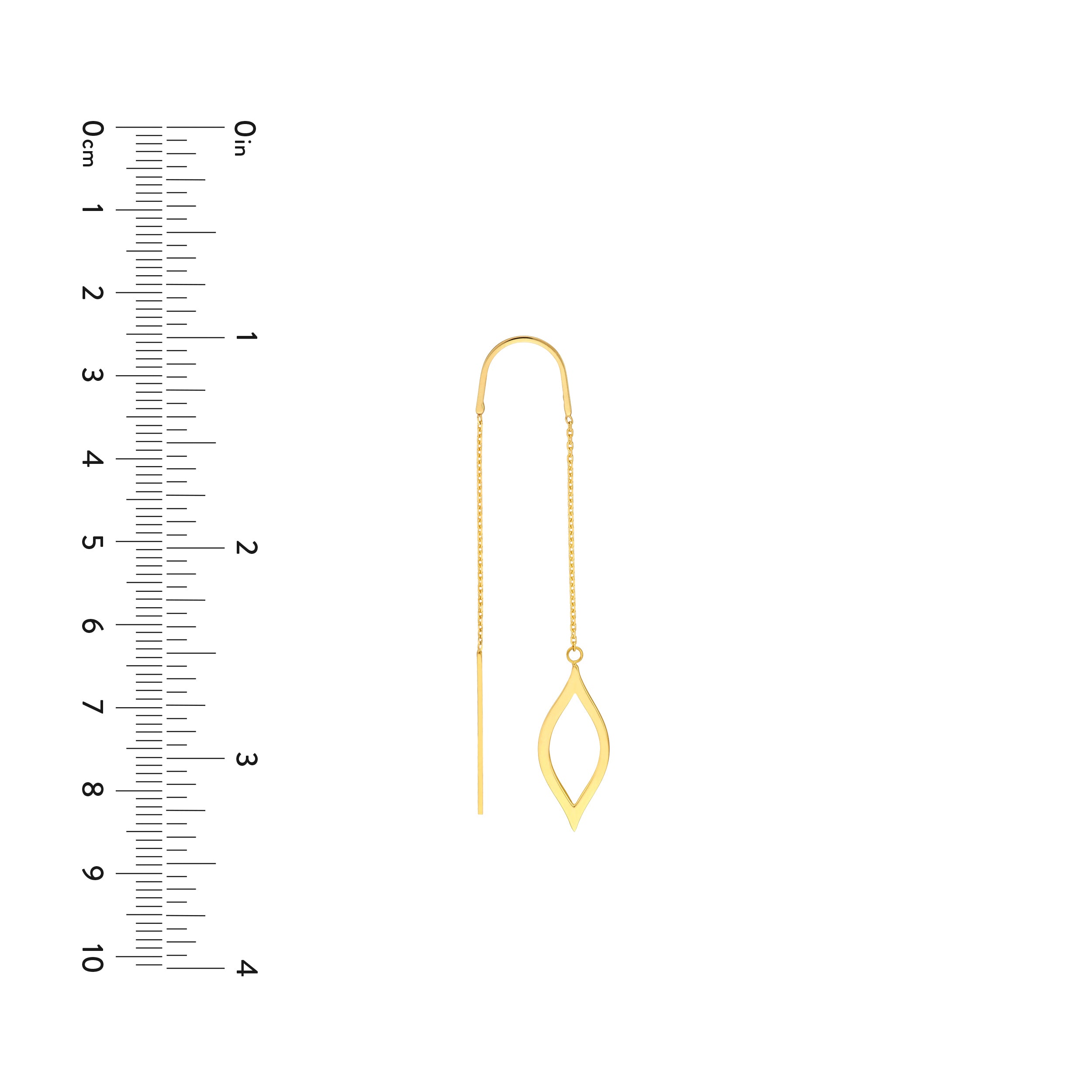 Open Marquise Threader Earrings
