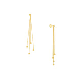 Multi-Dangle Beaded Chain Earrings