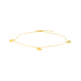 Elephant Trio Adjustable Anklet