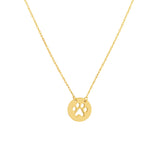 So You Cutout Paw Mini Disc Adj Necklace