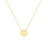 So You Cutout Heartbeat Mini Disc Adjustable Necklace