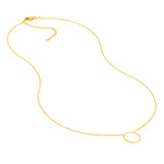 Open Wire Circle Adjustable Necklace