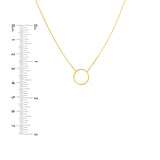 Open Wire Circle Adjustable Necklace
