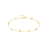 Satin and Polished Coffee Bean Adj Anklet