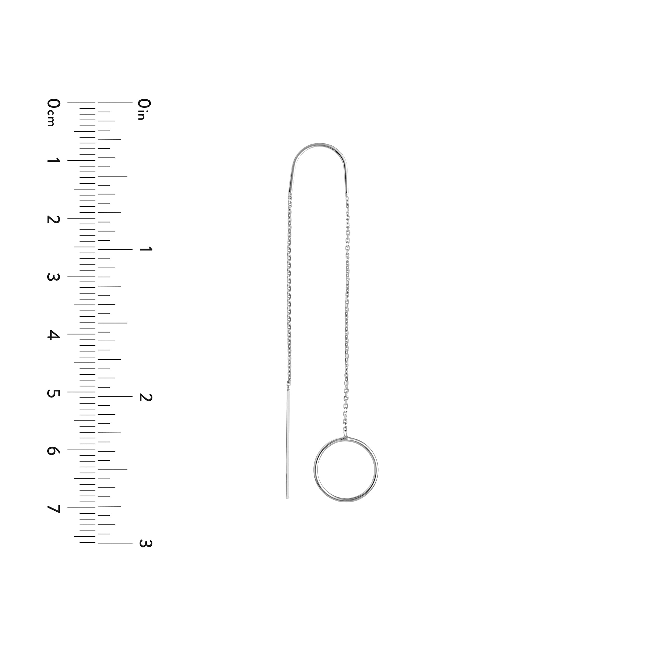 Open Disc Threader Earrings
