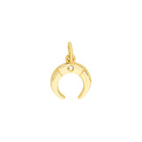 Crescent Moon Charm with 1pt Diamond
