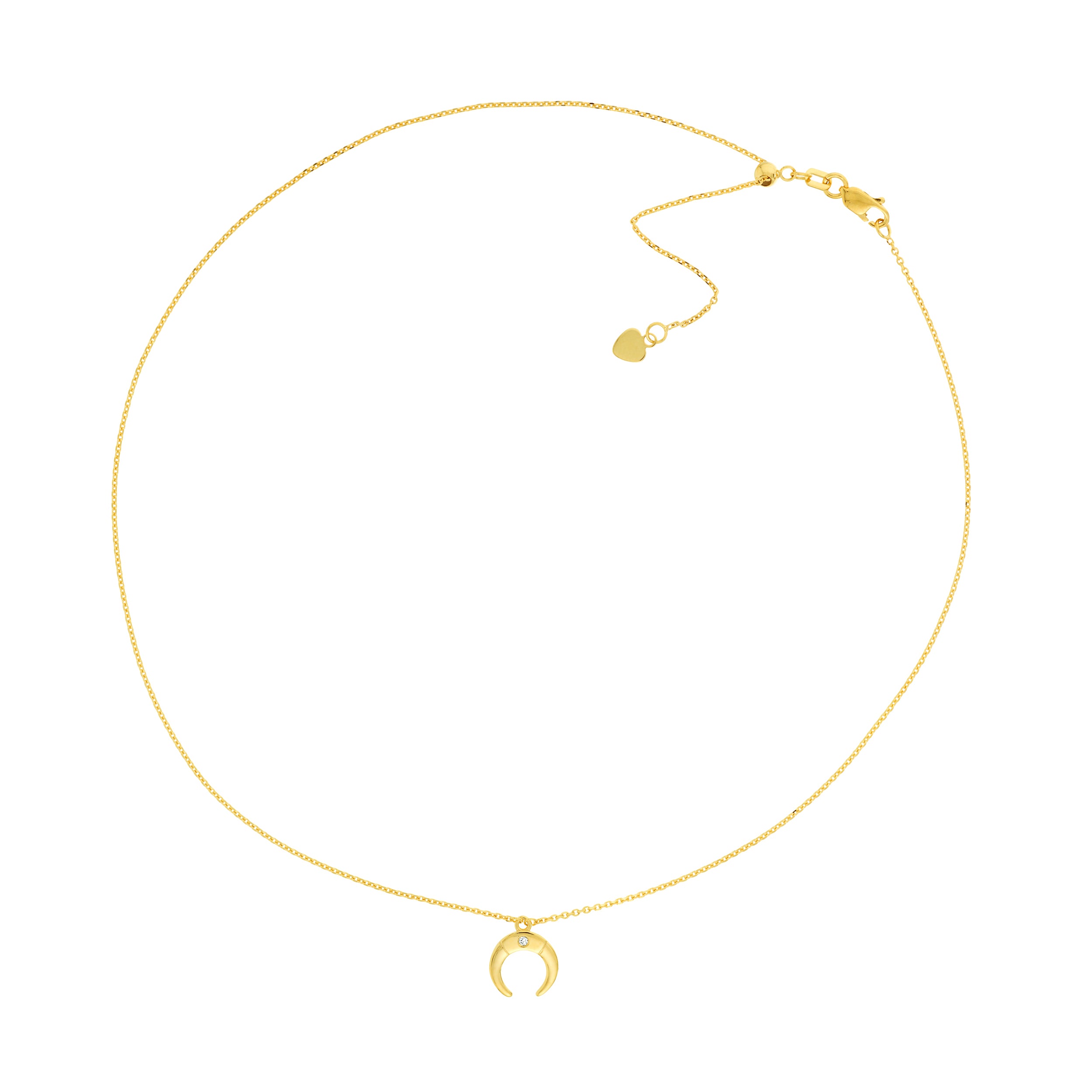 Horn Drop with Diamond Adjustable Choker