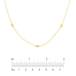 Moon Cut Bead Stations Adjustable Necklace