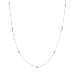 Moon Cut Bead Stations Adjustable Necklace