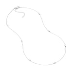Moon Cut Bead Stations Adjustable Necklace