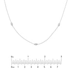 Moon Cut Bead Stations Adjustable Necklace