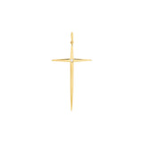 Pointed Cross Pendant with 1pt Diamond