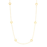 Open Circle Stations Adjustable Necklace
