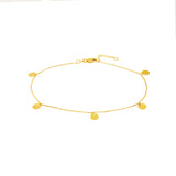 Disc Dangle Adjustable Anklet