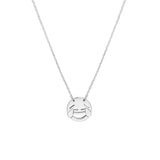 Sterling Silver Laughing Emoji Adjustable Necklace