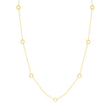 Open Disc Stations Adjustable Necklace