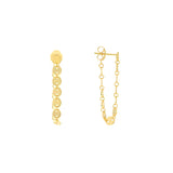 Front to Back Full Mini Disc Drape Earrings