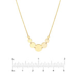 Graduated Disc Station Adjustable Necklace
