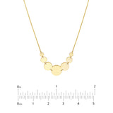 Graduated Disc Station Adjustable Necklace