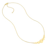 Graduated Disc Station Adjustable Necklace