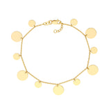 Two-Sized Dangle Disc Chain Bracelet