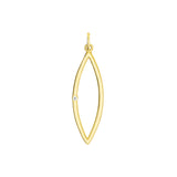 Open Marquise Pendant with 1pt Diamond