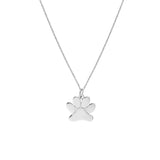 Plated Sterling Silver Engravable Paw Necklace