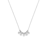 Mini Diamond Bezel and Bead Necklace