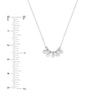 Mini Diamond Bezel and Bead Necklace