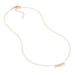 Mini Diamond Bezel and Bead Necklace