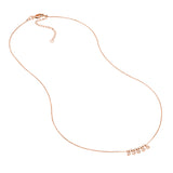 Mini Diamond Bezel and Bead Necklace