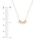 Mini Diamond Bezel and Bead Necklace