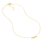 Mini Diamond Bezel and Bead Necklace