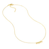 Mini Diamond Bezel and Bead Necklace