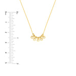 Mini Diamond Bezel and Bead Necklace