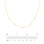 Diamond Bezel and Cluster Stations Necklace