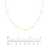 Diamond Bezel and Cluster Stations Necklace