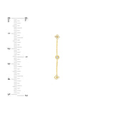 Diamond Bezel and Cluster Dangle Earrings