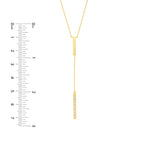 Diamond and Polished Bars Lariat Necklace