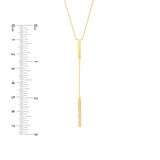Diamond and Polished Bars Lariat Necklace