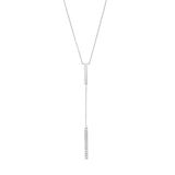 Diamond and Polished Bars Lariat Necklace