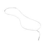 Diamond and Polished Bars Lariat Necklace