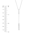 Diamond and Polished Bars Lariat Necklace