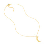 Large Crescent Moon Pendant Necklace