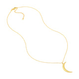 Large Crescent Moon Pendant Necklace