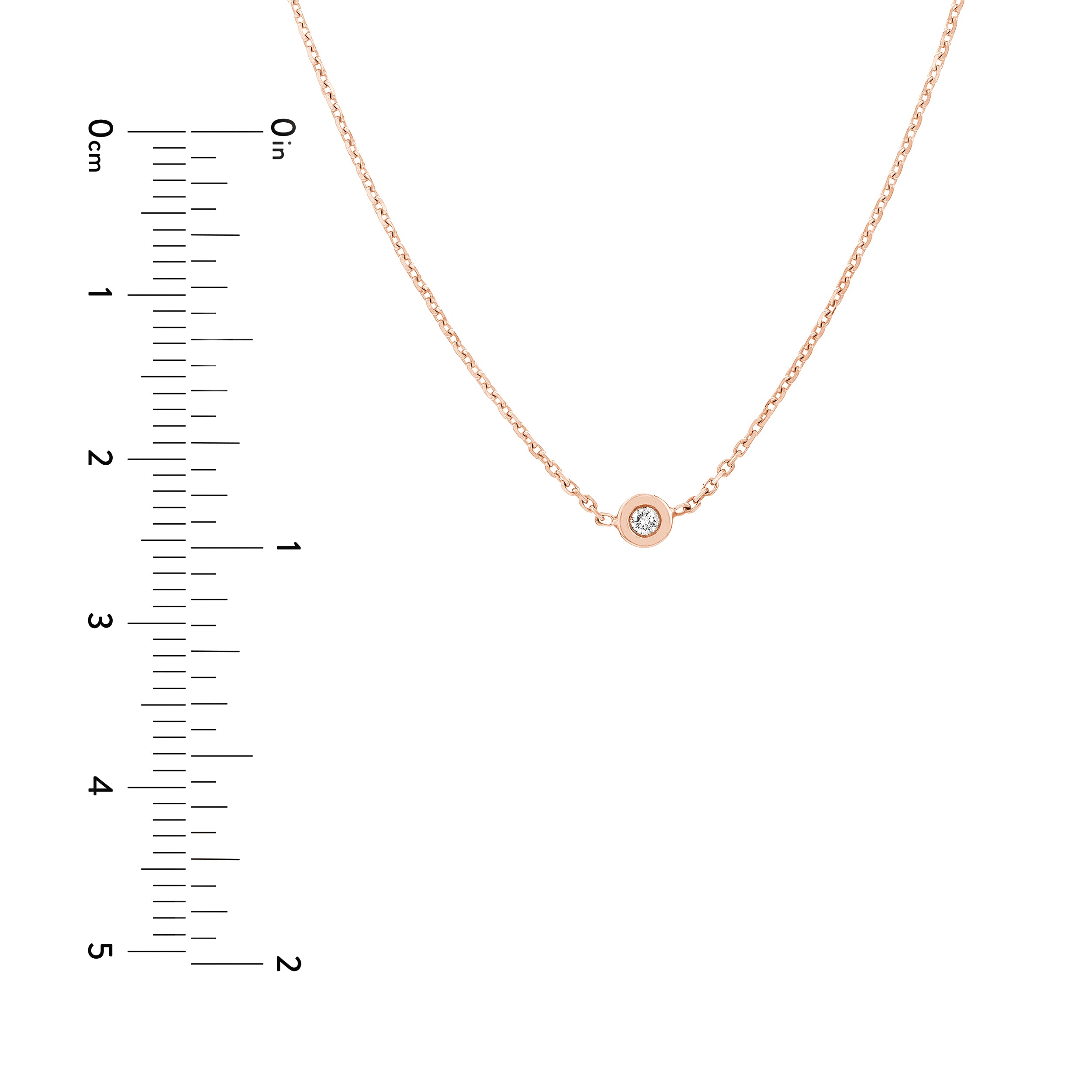 Bezel Set Diamond Adjustable Choker