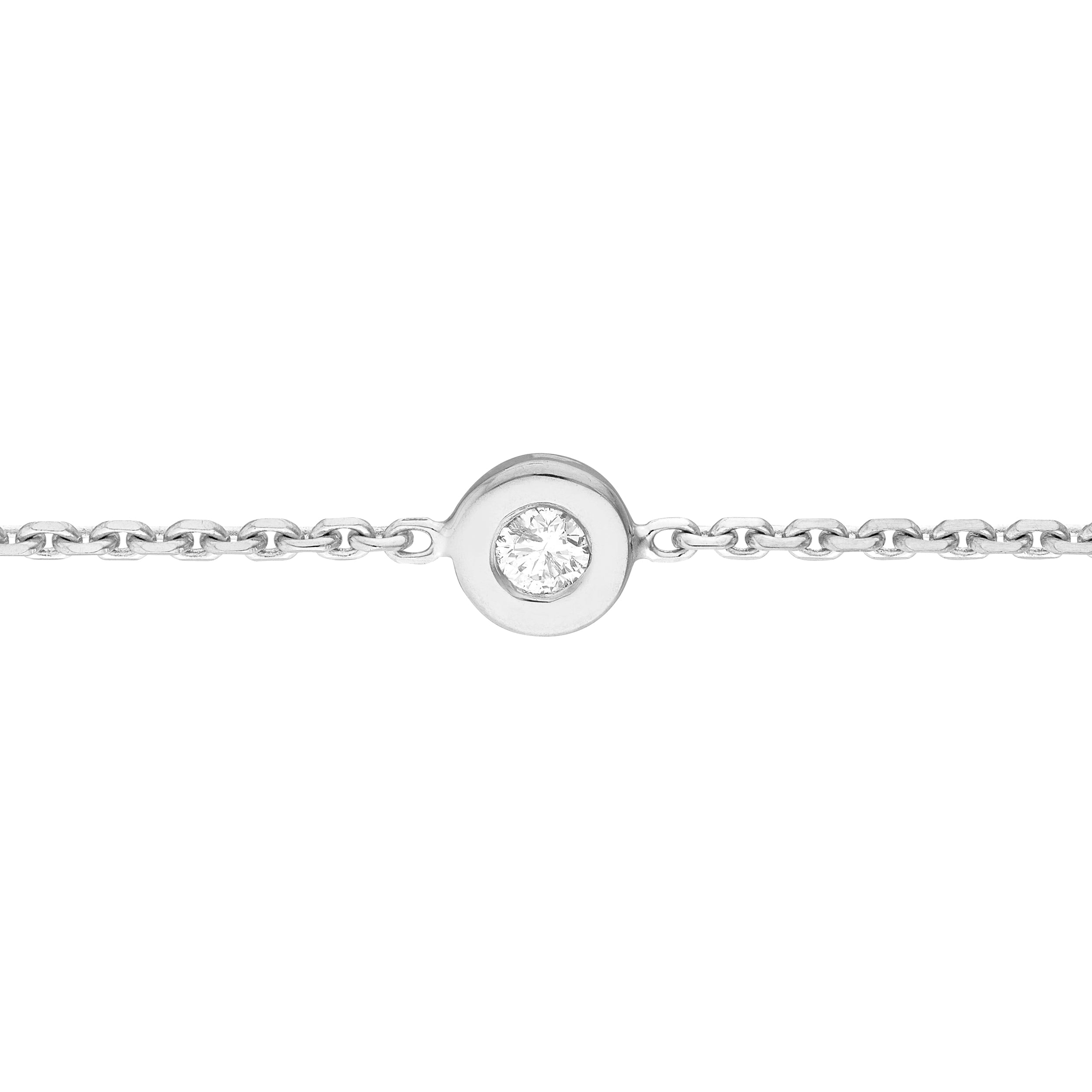 Bezel Set Diamond Adjustable Choker