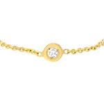 3pt Diamond Bezel Chain Ring with Sizing Bar