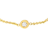 3pt Diamond Bezel Chain Ring with Sizing Bar